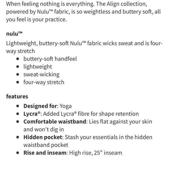 NWT Lululemon Align High-Rise Pant 25" True Navy Size 4 - Picture 12 of 13